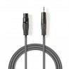 CABLE MINIJACK ST M-XLR3 H 1M GRIS OSCUR