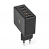 ALIMENTADOR 220V 4xUSB A 2,4A 10W NEGRO