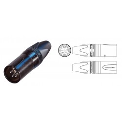CONECTOR XLR4 MACHO AEREO NEGRO NEUTRIK
