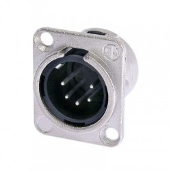 CONECTOR XLR5 MACHO PANEL NIKEL NEUTRIK