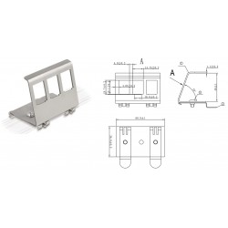 PLACA METALICA 3xRJ45 PARA CARRIL DIN KE