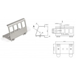 PLACA METALICA 4xRJ45 PARA CARRIL DIN KE