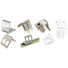 PLACA METALICA 2xRJ45 PARA CARRIL DIN KE