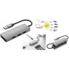 ADAPTADOR USB A M-4xUSB 3.2 GRIS