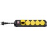 REGLETA 5 TOMAS SCHUKO+INT+TAPA NEGRA 3M