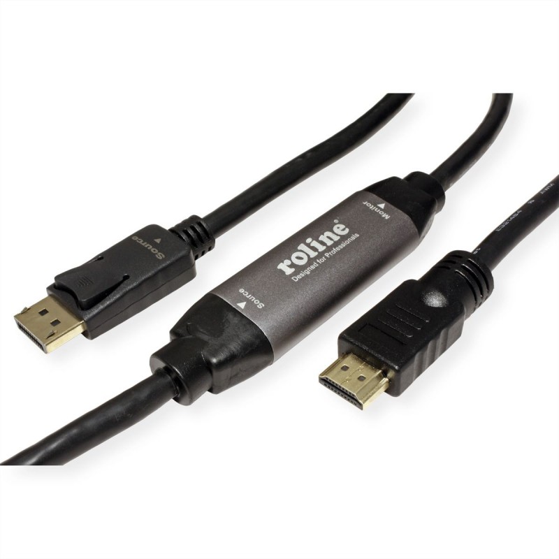 CABLE DISPLAYPORT M-HDMI MACHO 10M AMPLI
