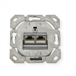 ROSETA EMPOTRAR 2xRJ45 SFTP CAT6A BLAN