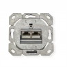 ROSETA EMPOTRAR 2xRJ45 SFTP CAT6A BLAN