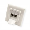 ROSETA EMPOTRAR 2xRJ45 SFTP CAT6A BLAN