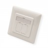 ROSETA EMPOTRAR 2xRJ45 SFTP CAT6A BLAN