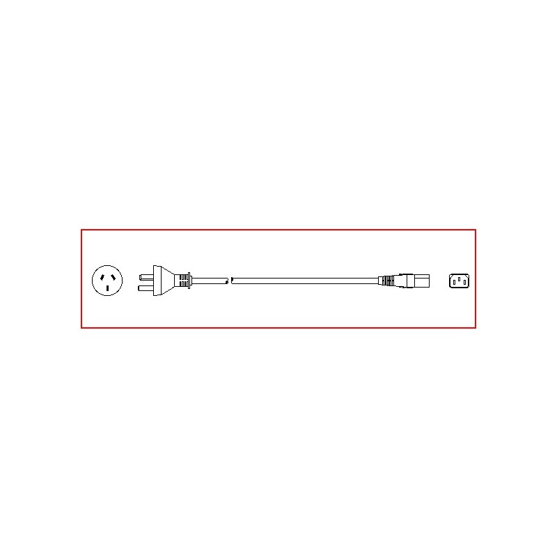CABLE ALIMENTACION ARGENTINA-C13 H 1,8M