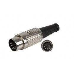 CONECTOR DIN 5 PINES MACHO SOLDAR 180º