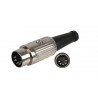 CONECTOR DIN 5 PINES MACHO SOLDAR 180º