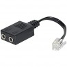 ADAPTADOR RJ9 4/4 M a 2xMINIJACK 3,5mm H
