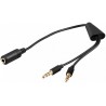 CABLE MINIJACK 4POLOS H-2xMINIJACK M3P"Y