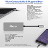 ADAPTADOR USB C M-HDMI H+RJ45+3xUSB3.0+C