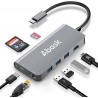 ADAPTADOR USB C M-HDMI H+RJ45+3xUSB3.0+C