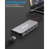 ADAPTADOR USB C M-HDMI H+RJ45+3xUSB3.0+C