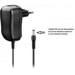 ALIMENTADOR UNIVERSAL 12V 1A 12W NEGRO