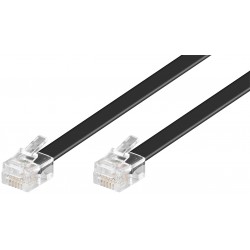 CABLE TELEFONICO RJ12 6/6 M-M 6M NEGRO