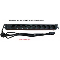 REGLETA 19" 9 TOMAS SCHUKO SIN INTERRUPT
