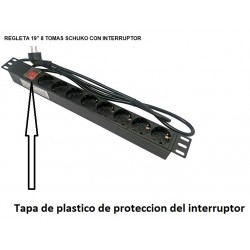 REGLETA 19" 8 TOMAS SCHUKO+INTERRUPTOR