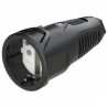 CONECTOR SCHUKO HEMBRA GOMA NEGRO PCE