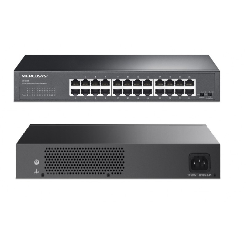 SWITCH 24 PUERTOS 19"GIGABIT 10/100/1000