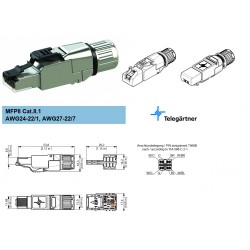 CONECTOR RJ45 MACHO SFTP CAT8.1 AWG22-27