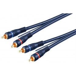 CABLE 2xRCA M-M 5MTS AZUL...