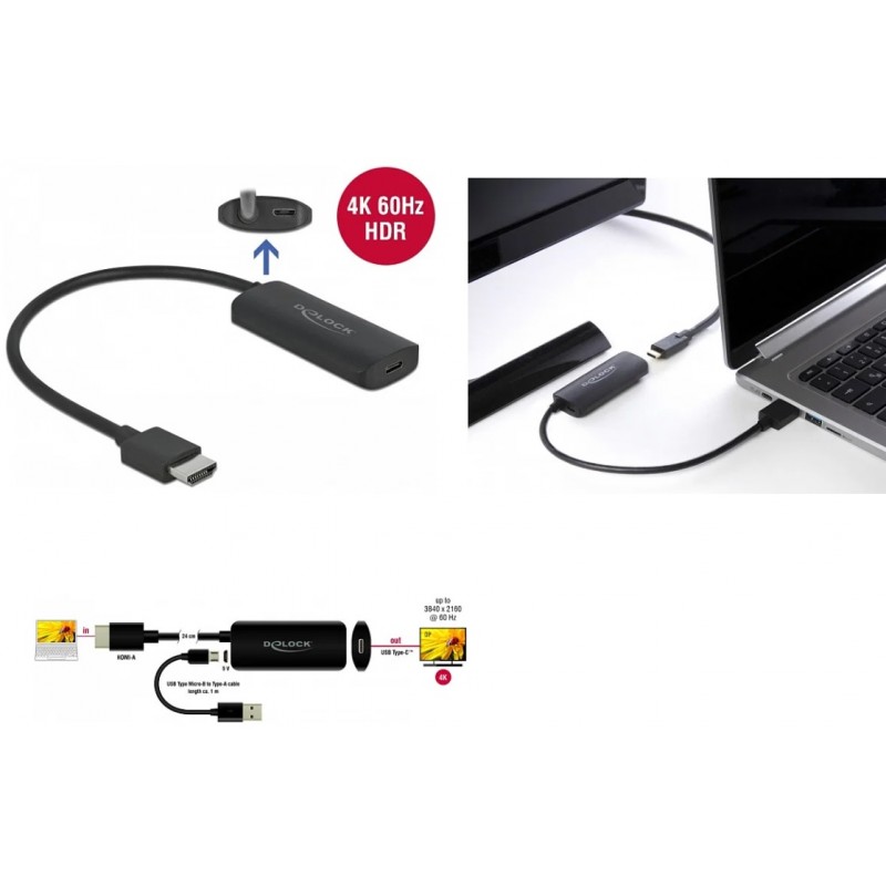 ADAPTADOR HDMI M(IN) USBC H(OUT) 4K@60HZ