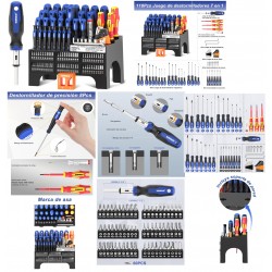 JUEGO destornilladores magneticos 118p