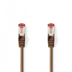 CABLE SFTP CAT6 RJ45 M-M 10M MARRON LSZH