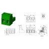 CONECTOR BORNA EUROBLOCK 2 PIN H 7,62mm