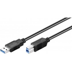 CABLE USB A-B 3.0 M-M 2MTS NEGRO V.3.0