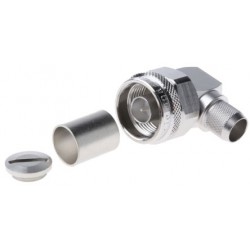 CONECTOR N MACHO RG214 CODO CRIMPAR