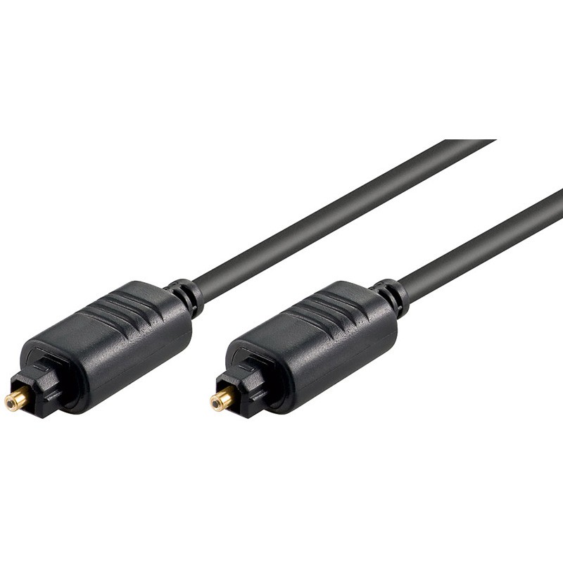 CABLE AUDIO TOSLINK M-M 2MTS NEGRO