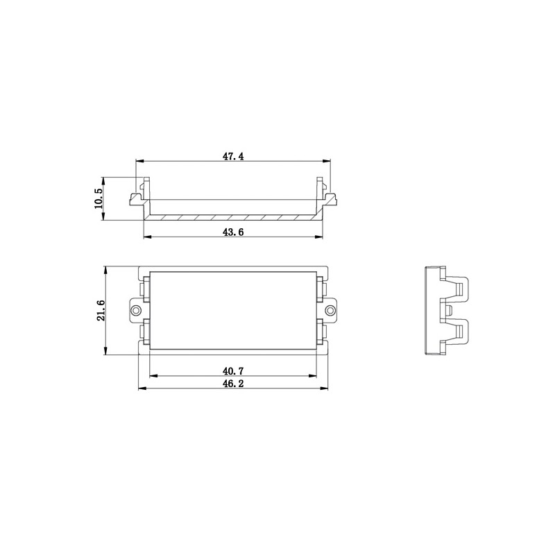 MODULO CIEGO 45x22,5 ( Blanco /4 ) VALUE