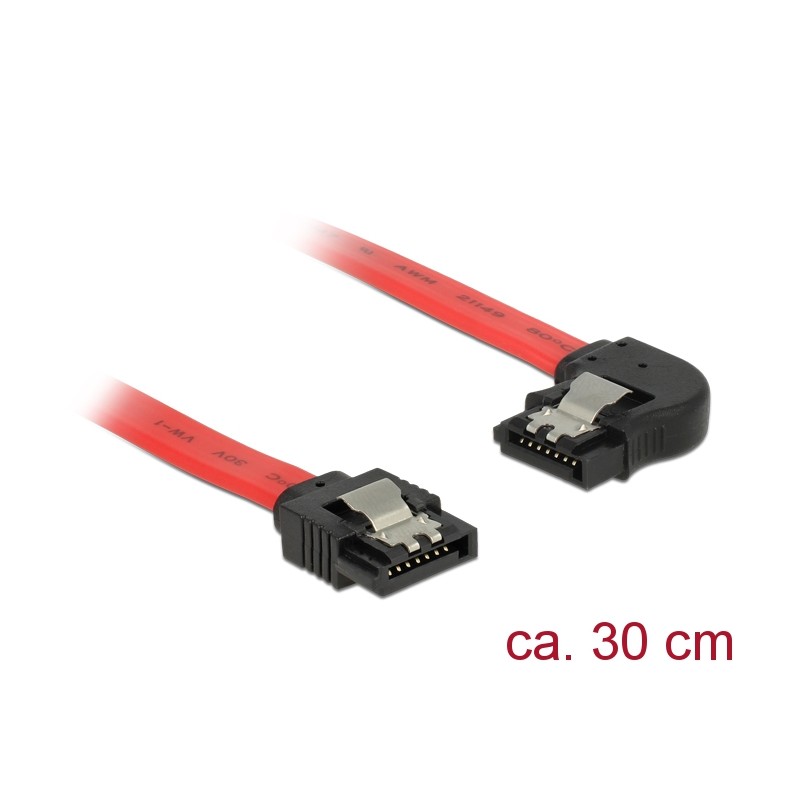 CABLE SATA 6Gb M-M CODO CLIP SEGUR 0,3MR
