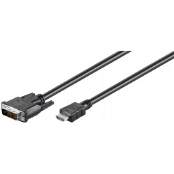 CABLE HDMI M-DVI-D 18+1 M 1MTS NIKEL