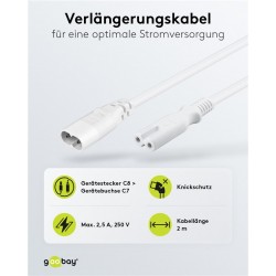 CABLE ALIMENTACION FORMA 8 M-H C7-C8 2M
