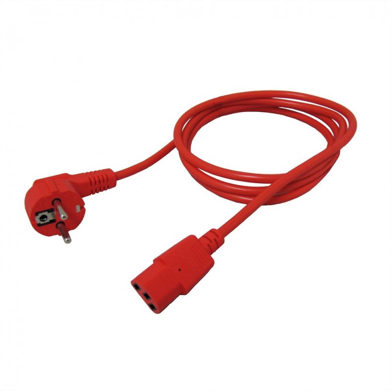 CABLE ALIMENTACION RED-CPU C13 1,8M ROJO
