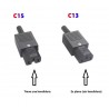 CONECTOR ALIMENTACION C15 HEMBRA RECTO
