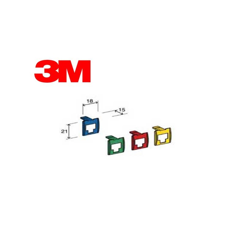 TAPETA PARA RJ45 HEMBRA AMARILLO PANEL3M