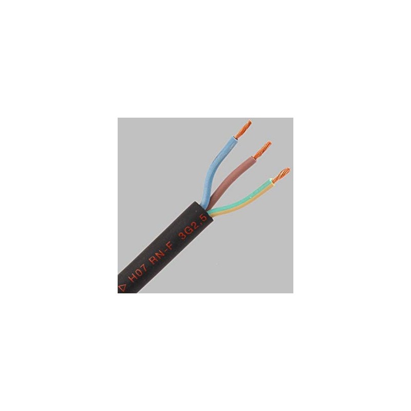 CABLE 3X2,5mm2 3G2,5 H07RN-F GOMA NEGRO