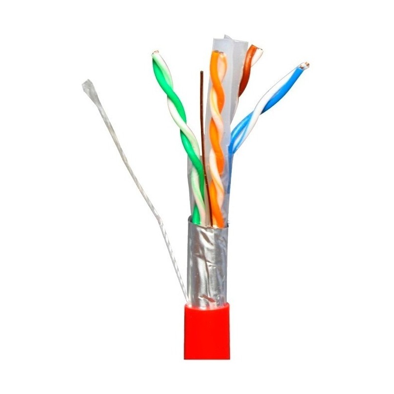 CABLE FTP CAT6 FLEXIBLE ROJO LSZH