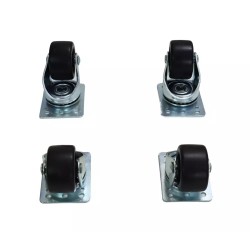 KIT 4 RUEDAS RACK 2 de ellas CON BLOQUEO