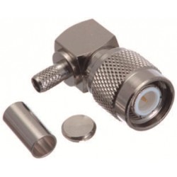 CONECTOR TNC MACHO RG58 CODO 90º CRIMPAR