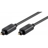 CABLE AUDIO TOSLINK M-M 3MTS NEGRO ø 5