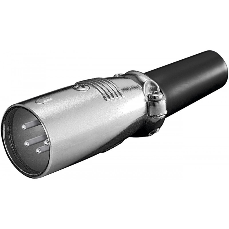 CONECTOR XLR4 MACHO AEREO NIKEL